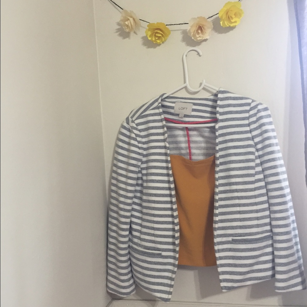 Loft striped blazer