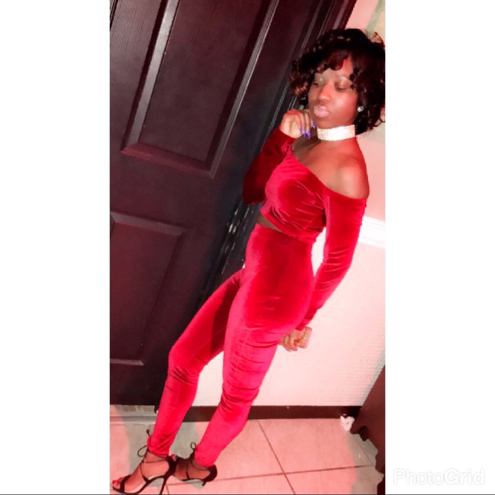 Velvet two piece worn once