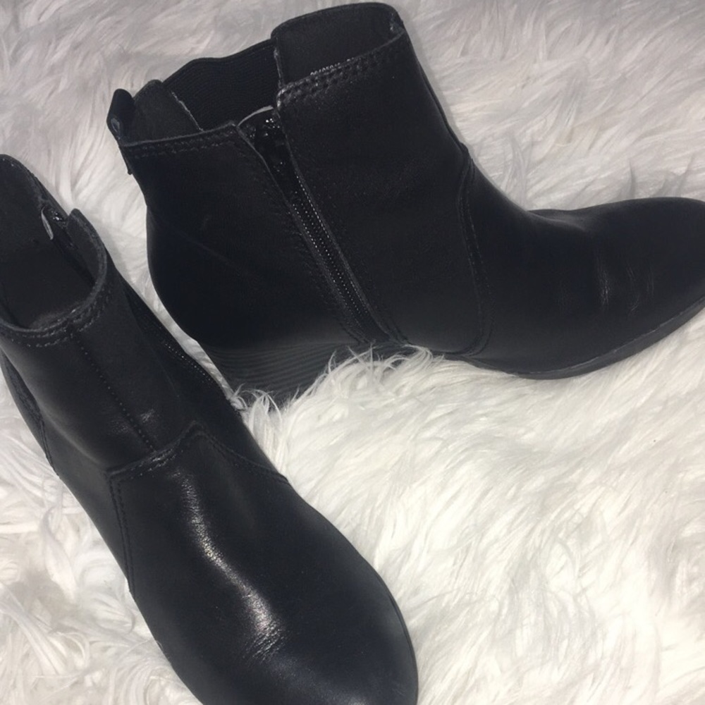 Clark wedged booties