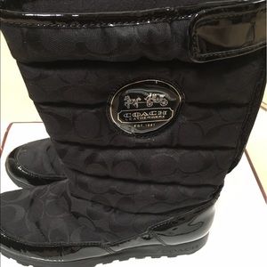 Coach Jordy black snow boots size 9 NIB