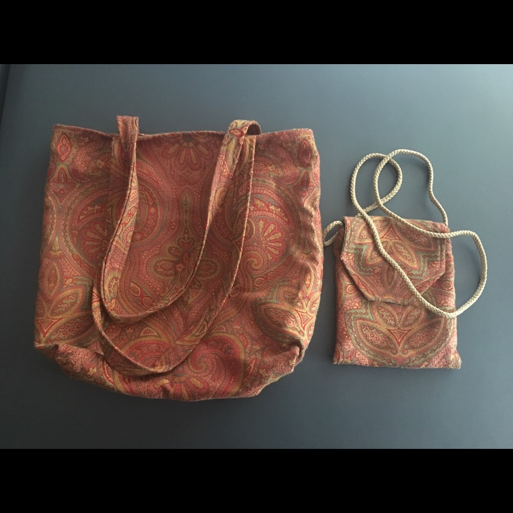 Tote and matching small purse