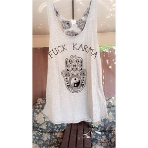 NWOT Hamsa "Fuck Karma" Tank