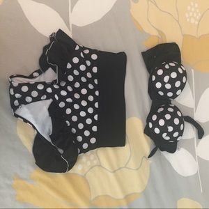 Retro style two piece bathing suit