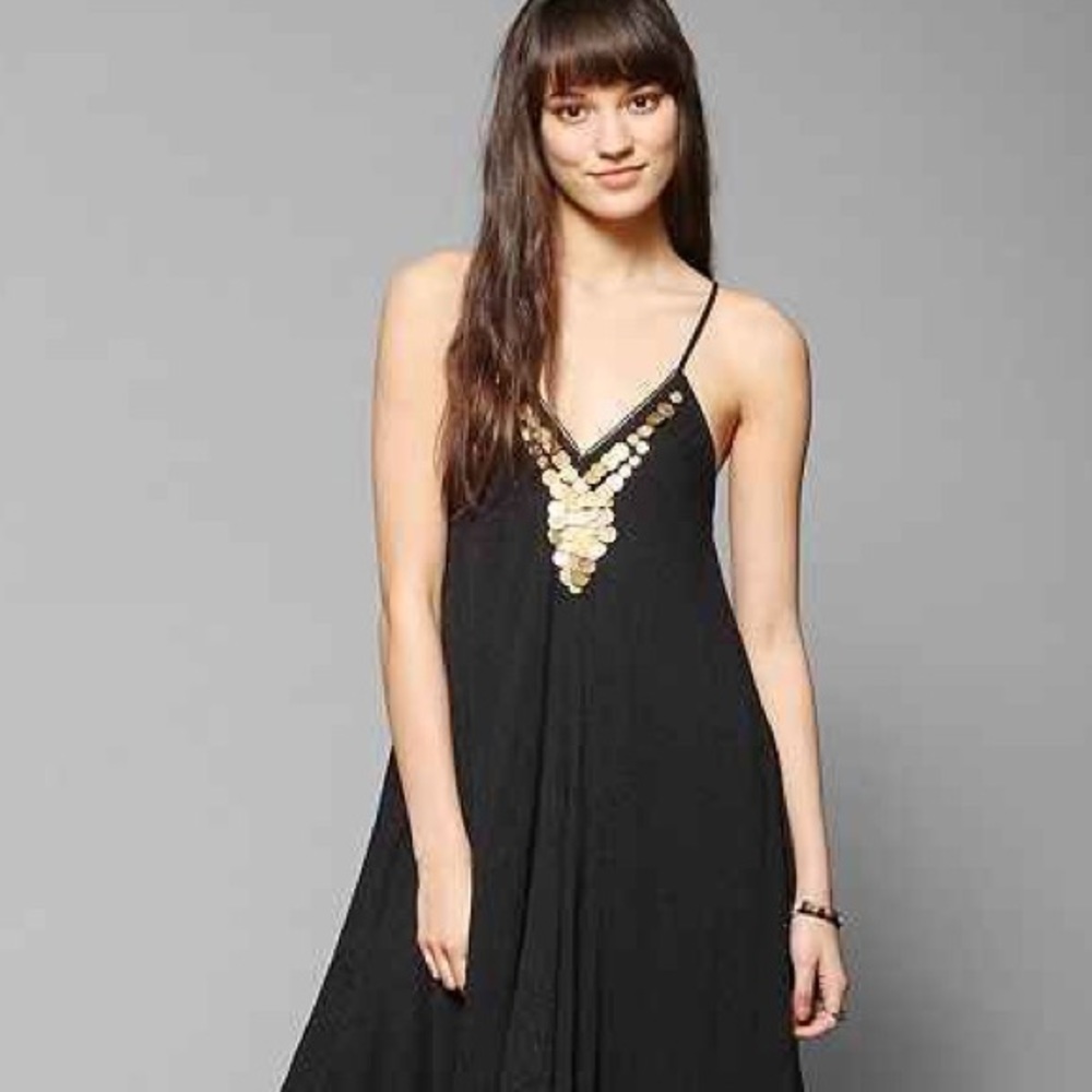Ecote Urban Outfitters Neima Coin Trapeze Dress