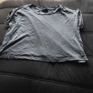 grey cut off t shirt