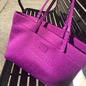 Michael kors neoprene purple tote