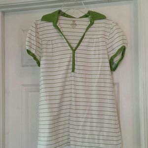 Striped collared T-shirt