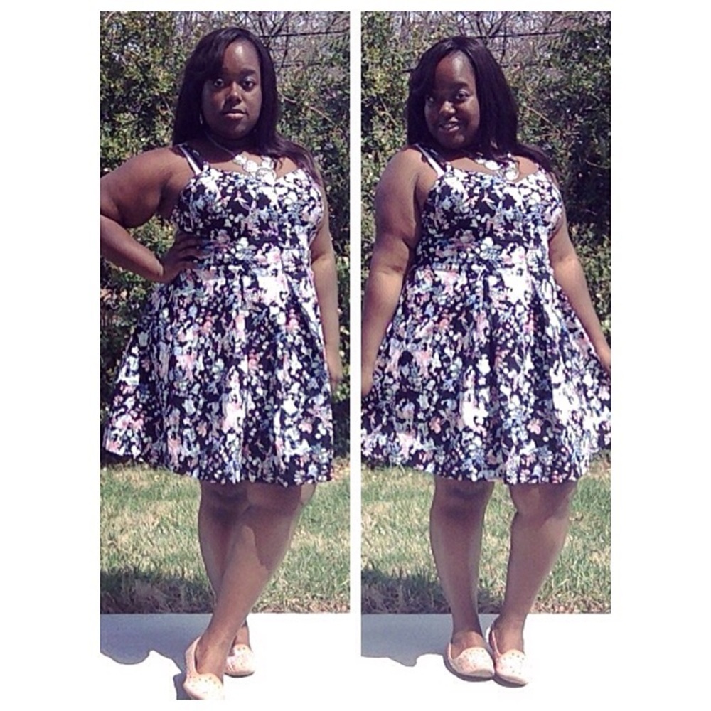 Floral Print Spaghetti Strap Dress