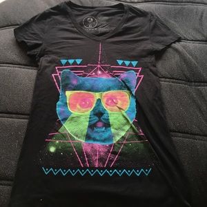 Lazer cat t shirt