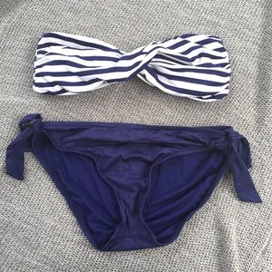 Nautical Bandeau Bikini Set