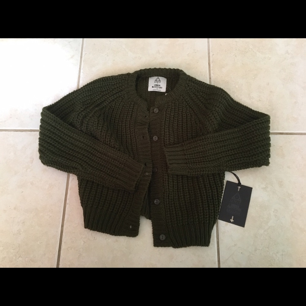 NWT Unif x Urban Outfitters Green Cardigan