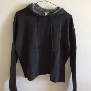 H&M cropped pepper n salt hoodie
