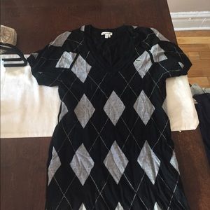 Lacoste plaid sweater dress