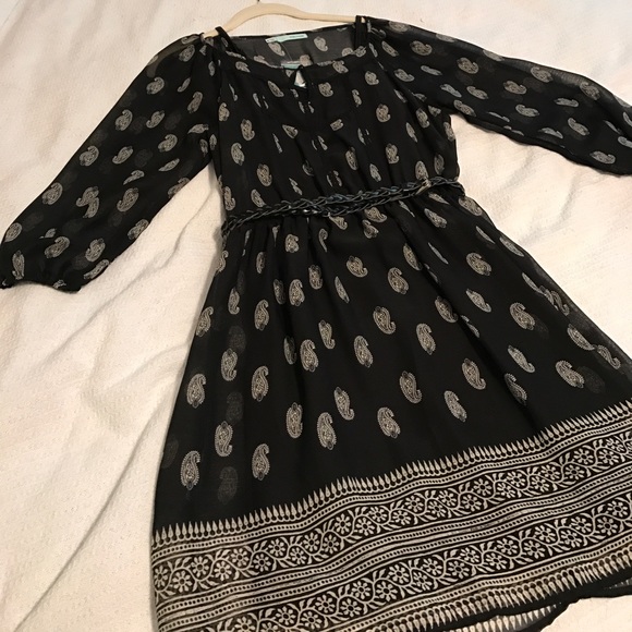 Maurices Dresses & Skirts - Women's print black long sleeve dress