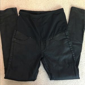 James Jeans Waxed Black Maternity Skinny Jeans