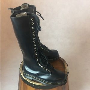 Vegan leather punk boots size 6.5