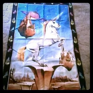 SALE ONE DAY ONLY!!! 1970s Unicorn Tapestry