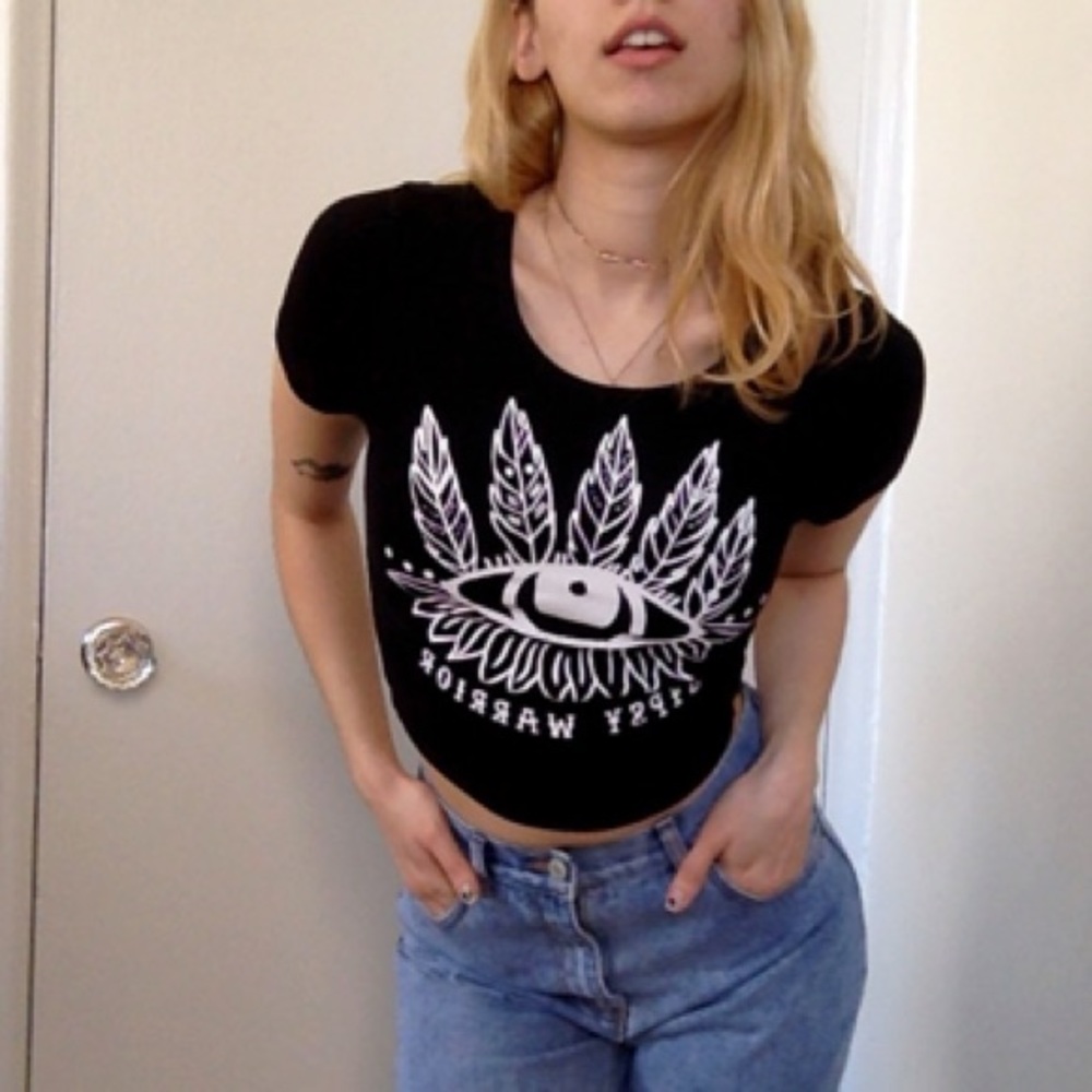 Gypsy Warrior Eye Graphic Crop Top