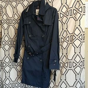 Tommy Hilfiger Dark Blue Trench Coat Small