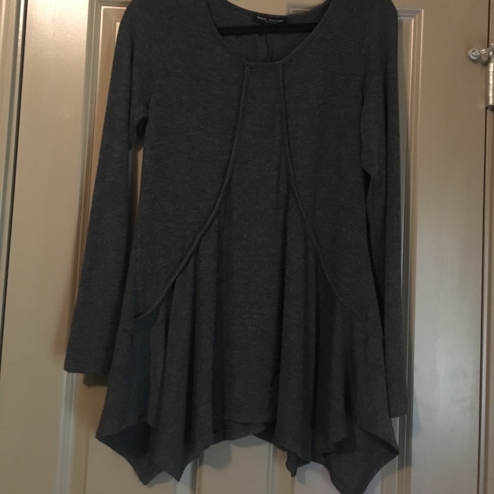 Long gray sweater