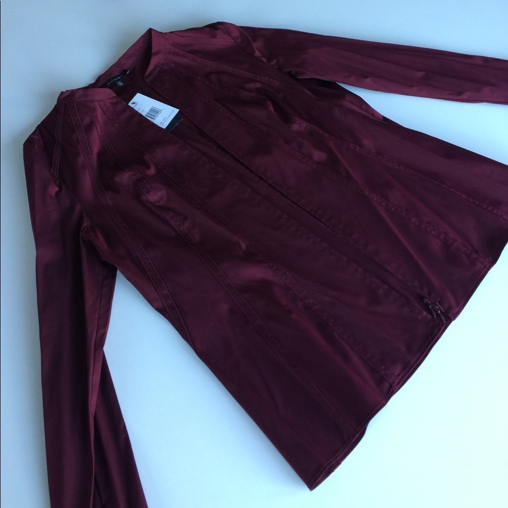 NWT LAFAYETTE 148 Zipper Down Blouse