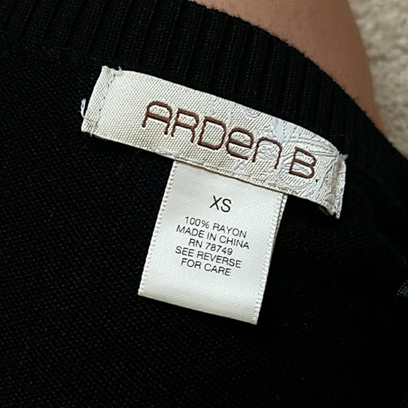 Arden B black and white long sleeve dress - Picture 5 of 5