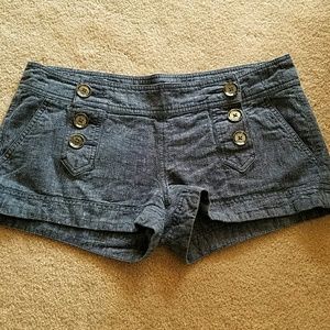 Express Dark Gray Linen Shorts