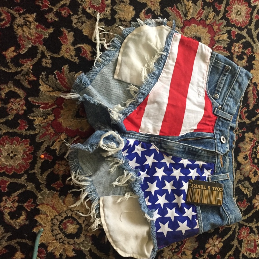 High rise vintage jean shorts