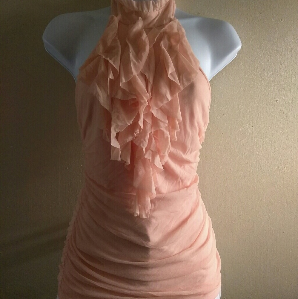 D 12- Charlotte Russe frilly pink halter