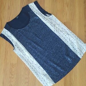 Club Monaco Silk & Sequin Sleeveless Top