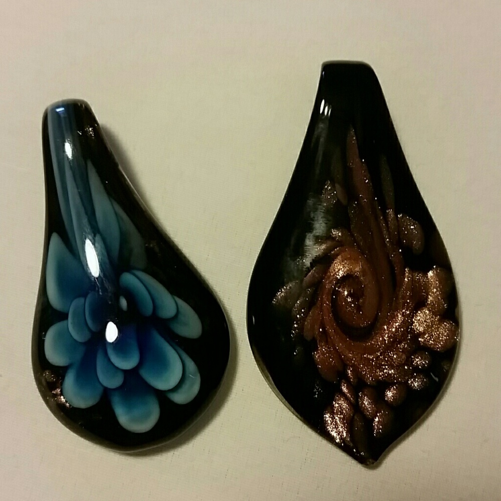 *PRICE DROP!* 2- Glass Necklace Charms