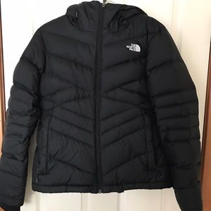 North face black puffy jacket