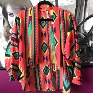 Tribal pattern kimono