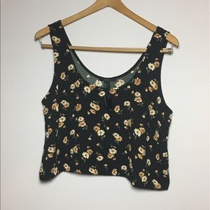 Women''s Forever 21 Floral Crop Top Large