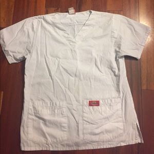 White Dickies scrub top