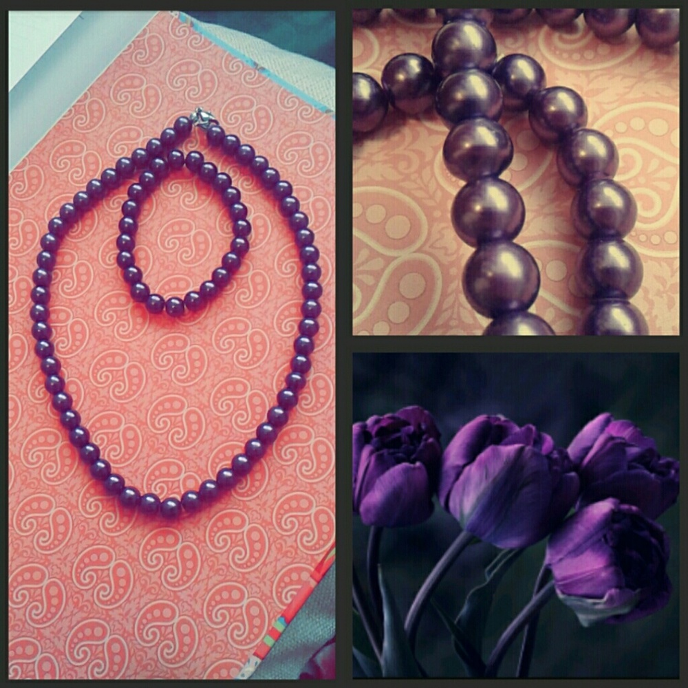 Purple Pearl Necklace