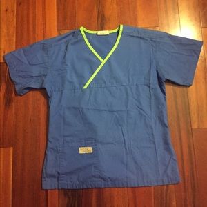 Blue scrub top