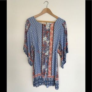 Kimono Blue Print Dress