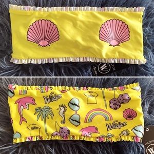 WildFox Swim Mermaid Emoji Reversible Bandeau Top
