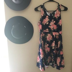 Navy Floral Dress