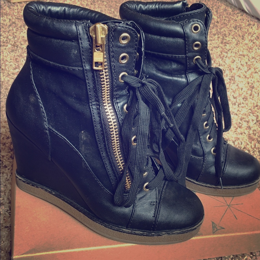 Black ankle boots