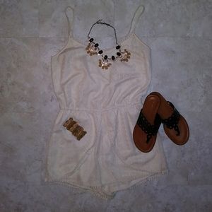White lace romper