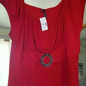 Red dress shirt