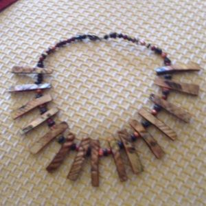 Bone and bead necklace
