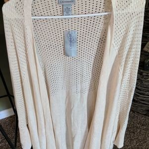 Cream cardigan pull over 5x