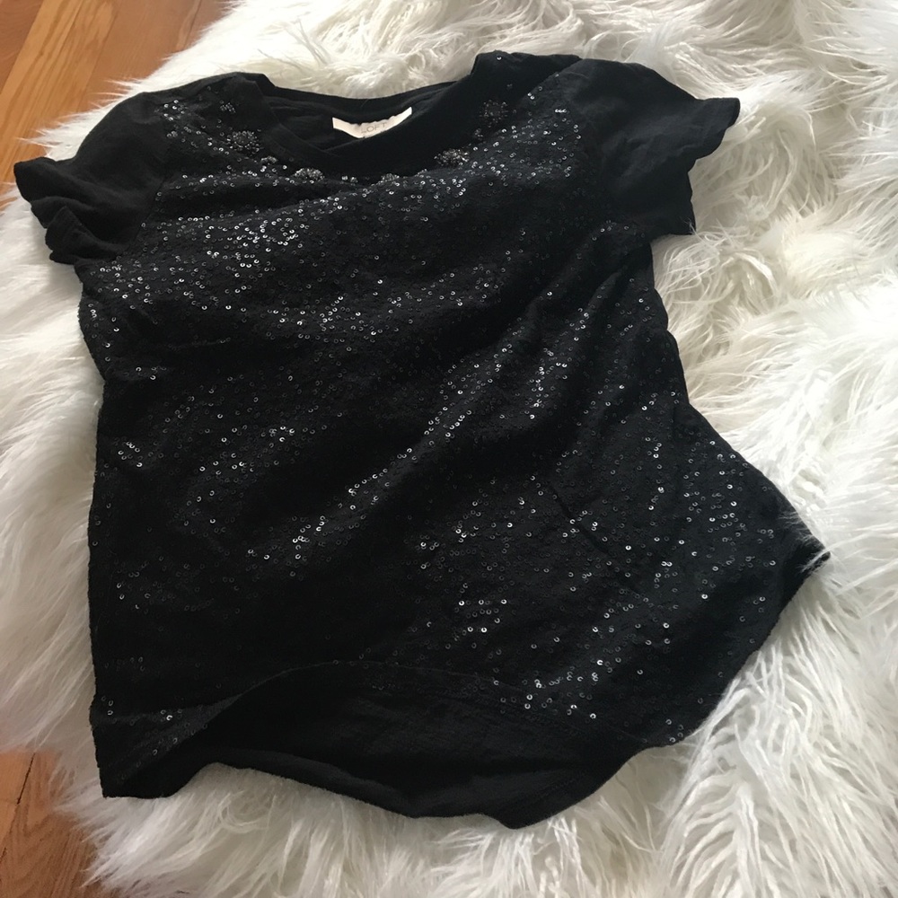 Loft black sequin top - Picture 2 of 5