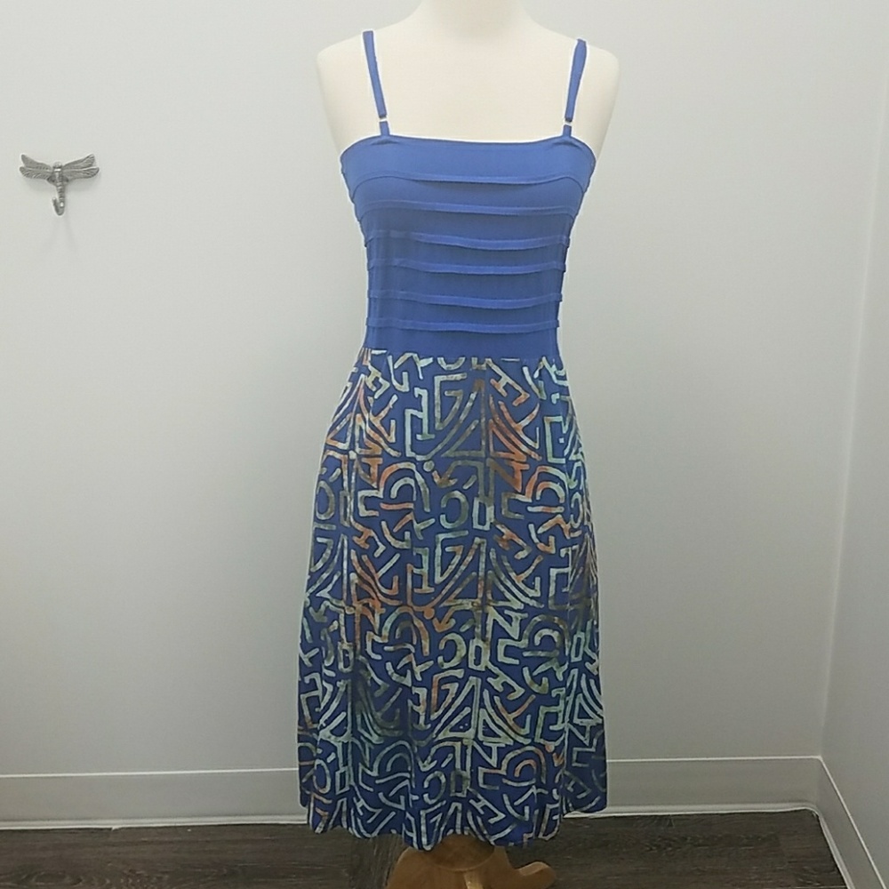 Batik pattern sundress with pockets