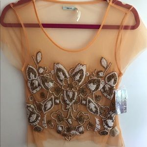 Sheer beaded top