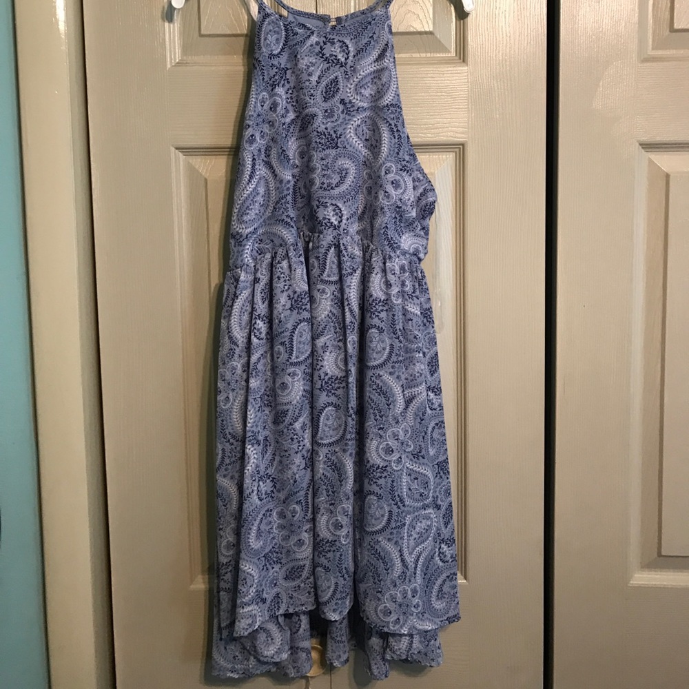 Blue Printed Dress