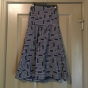 Strapless polkadot dress